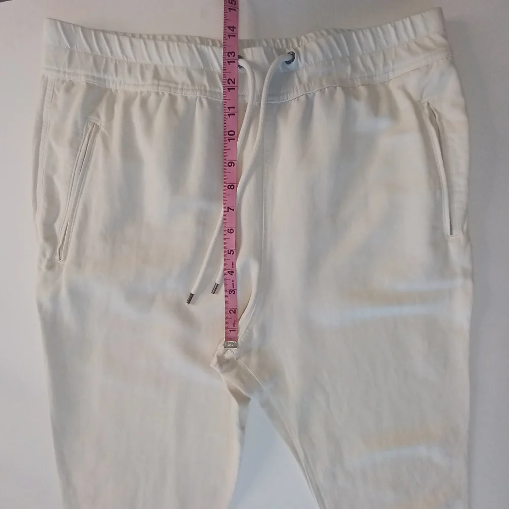 James Perse Super Soft Twill Drawstring Waist Pants Women's Lg Vanilla - Picture 9 of 12